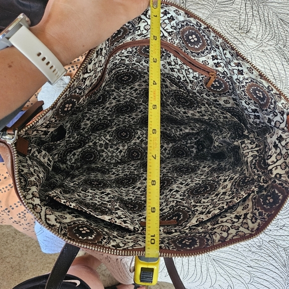 NWOT Vera Bradley Quilted Leather Tote Brown Camel - Picture 15 of 16